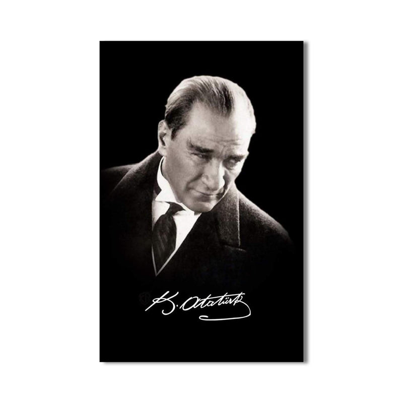 İmzalı Atatürk Cam Tablo – Cam Tablo