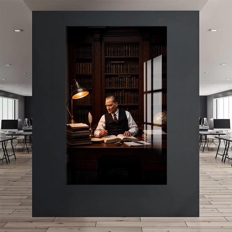 Kütüphane Atatürk Cam Tablo – Cam Tablo