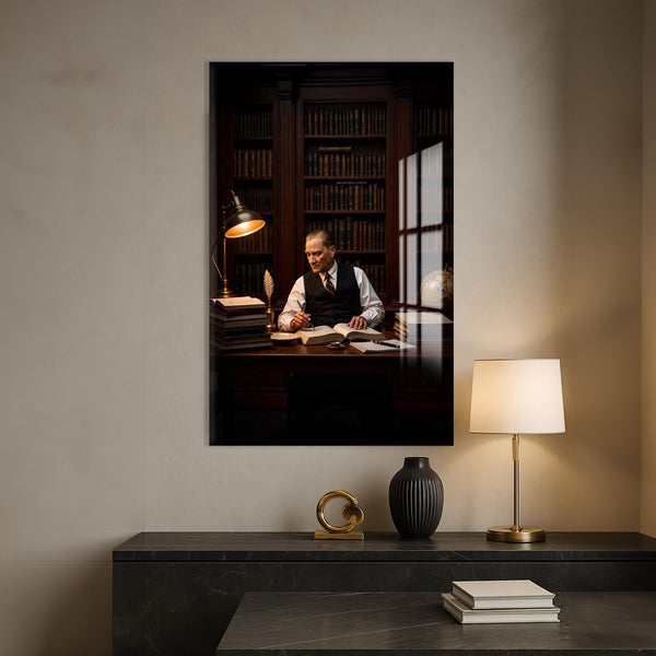 Kütüphane Atatürk Cam Tablo