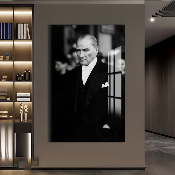Mendilli Atatürk Cam Tablo