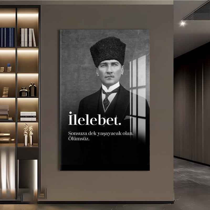 Atatürk İlelebet Cam Tablo – Cam Tablo