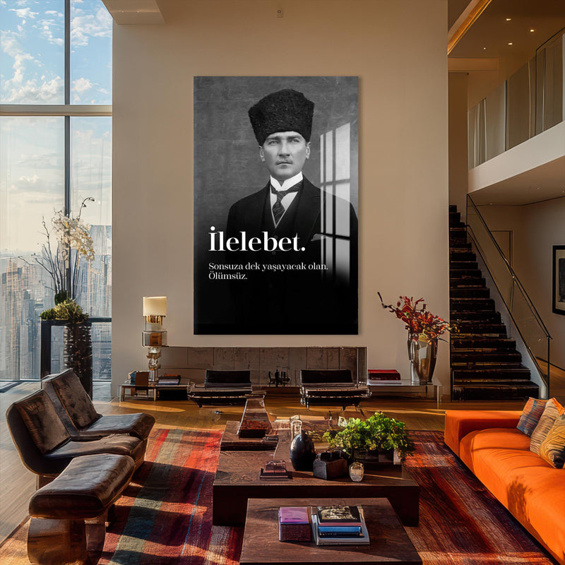 Atatürk İlelebet Cam Tablo – Cam Tablo