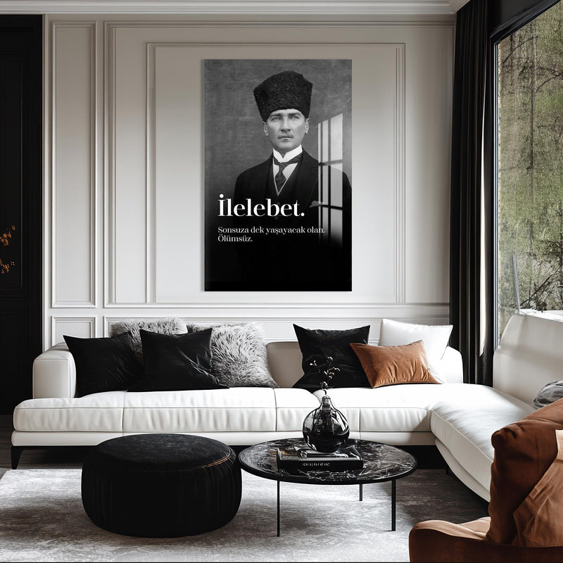 Atatürk İlelebet Cam Tablo – Cam Tablo