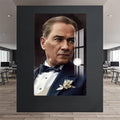 Renkli Çizim Atatürk Cam Tablo – Cam Tablo
