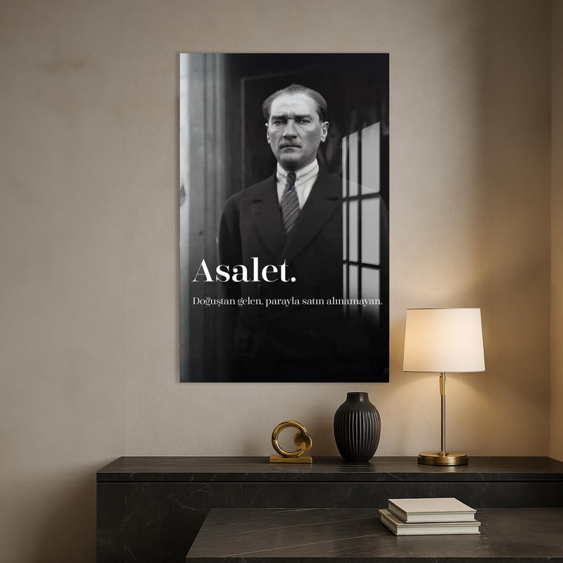Atatürk Asalet Cam Tablo – Cam Tablo