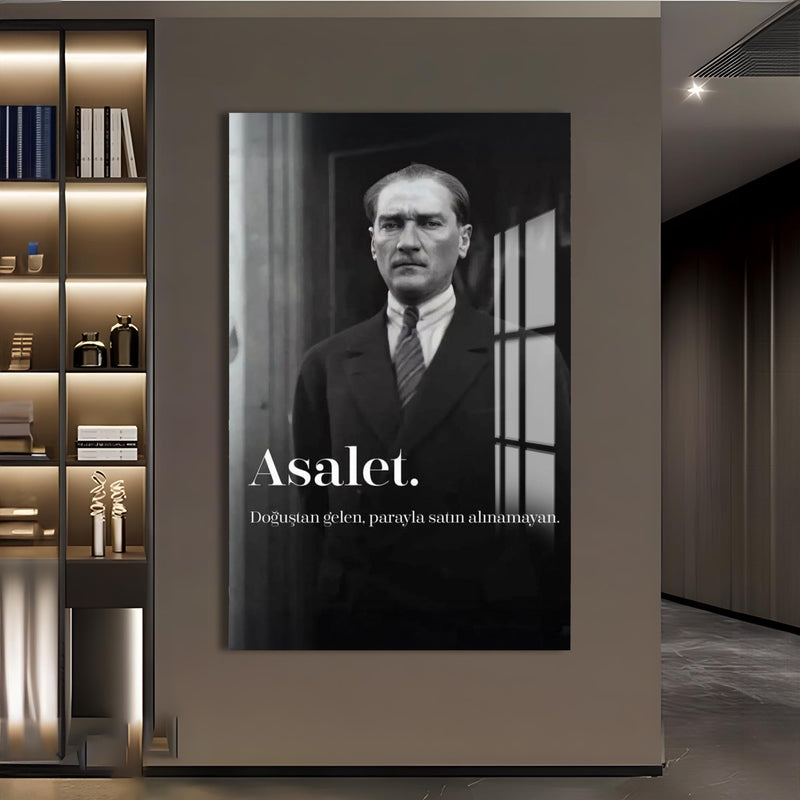 Atatürk Asalet Cam Tablo – Cam Tablo