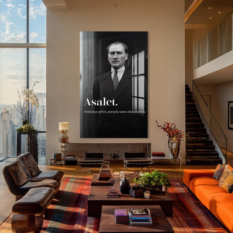Atatürk Asalet Cam Tablo – Cam Tablo