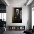 Atatürk Asalet Cam Tablo – Altın Çerçeveli Cam Tablo