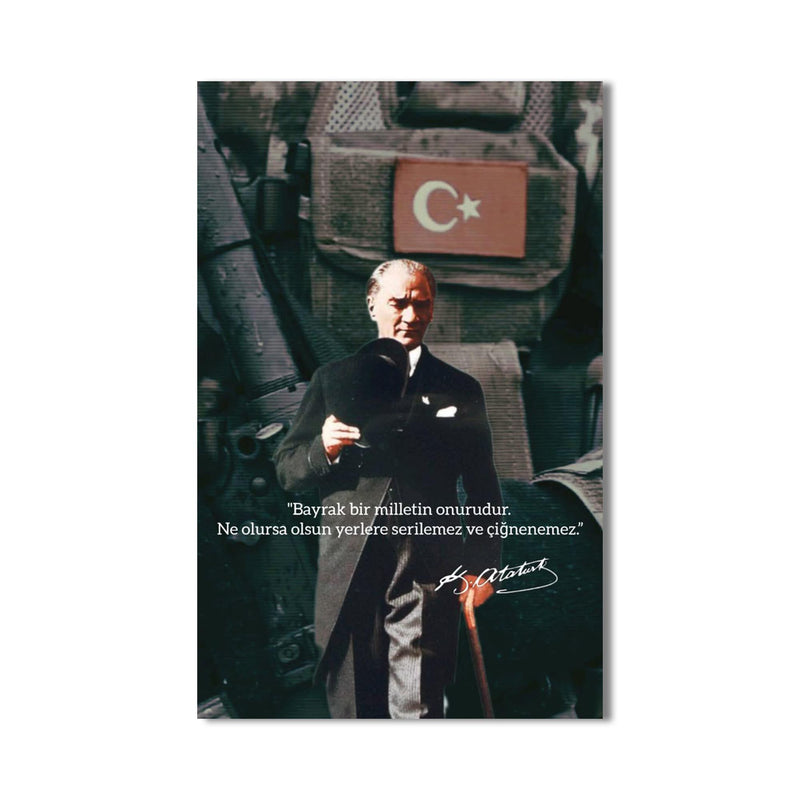 Bayrak Sözü Atatürk Cam Tablo – Cam Tablo