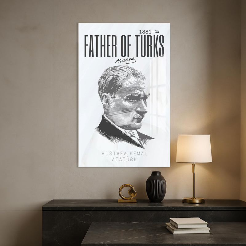 Father of Turks Atatürk Cam Tablo – Cam Tablo