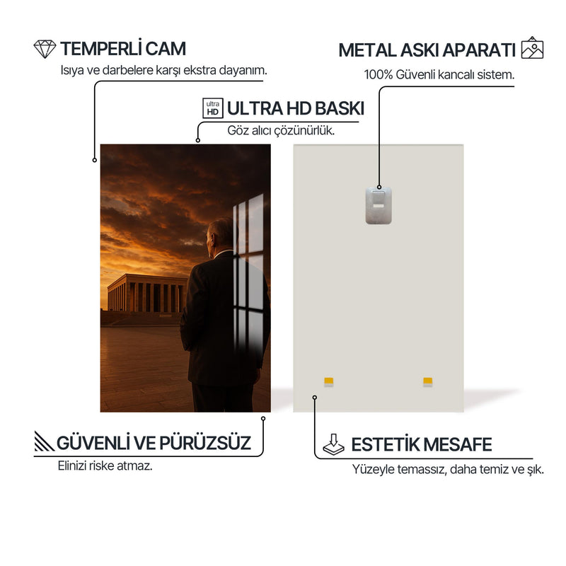 Anıtkabir’de Atatürk Cam Tablo – Cam Tablo