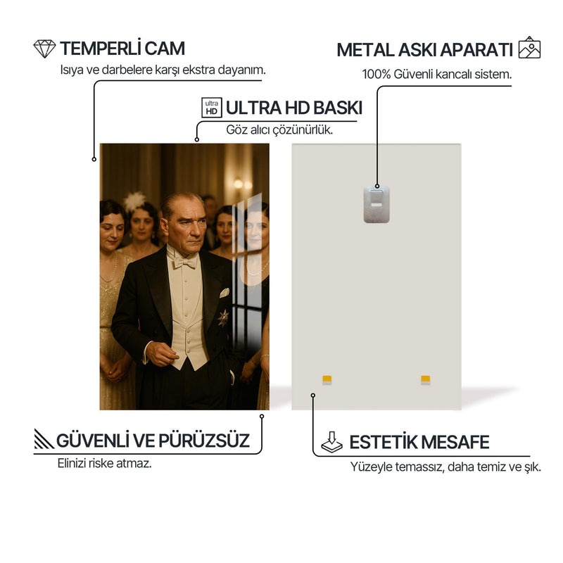 Baloda Atatürk Cam Tablo – Cam Tablo