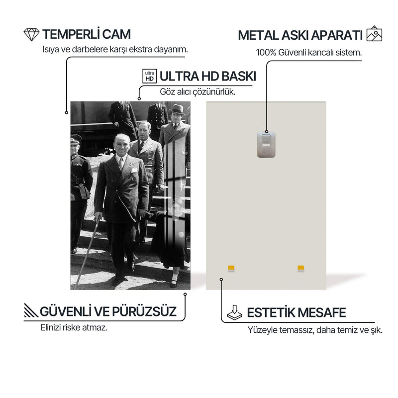 Çocukla Atatürk Cam Tablo – Cam Tablo