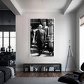 Çocukla Atatürk Cam Tablo – Beyaz Çerçeveli Cam Tablo