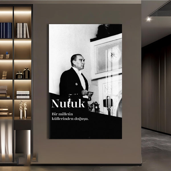 Nutuk Anı Atatürk Cam Tablo