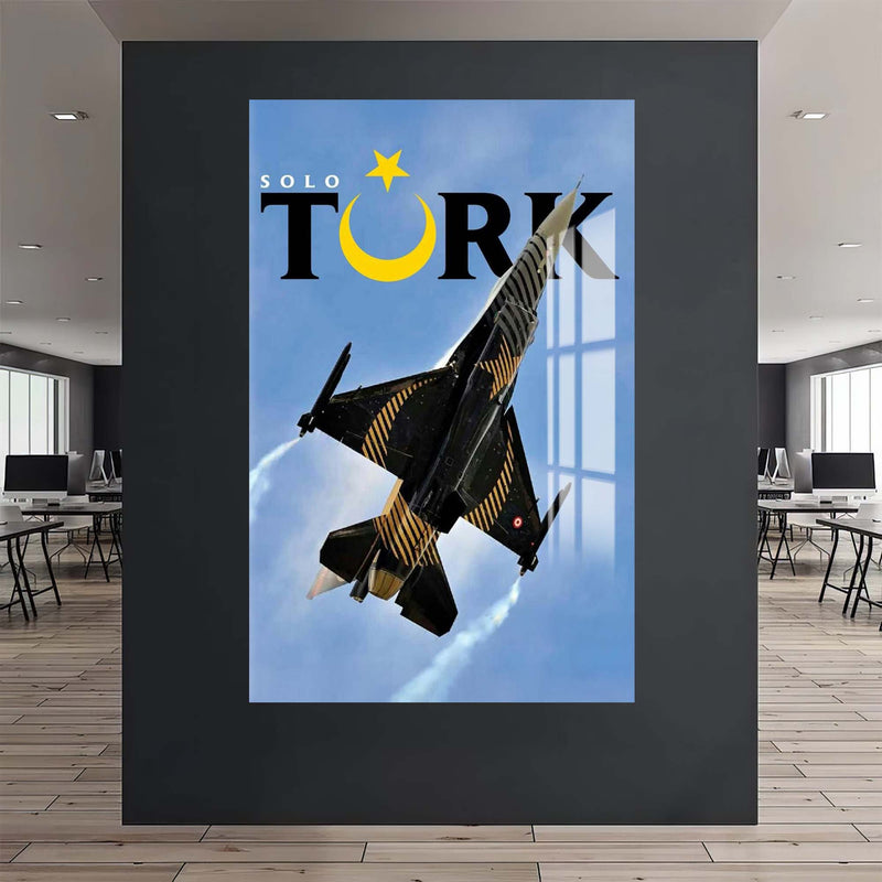 F16 Uçağı Cam Tablo – Cam Tablo