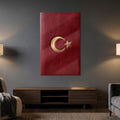 Altın Ay Yıldız Türk Bayrağı Cam Tablo – Cam Tablo