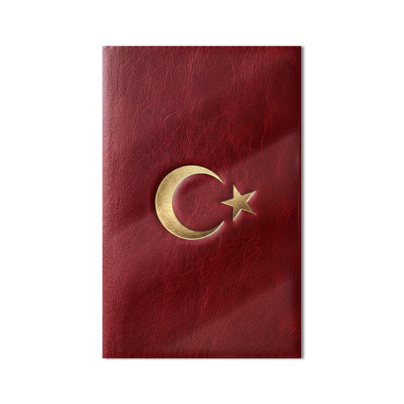 Altın Ay Yıldız Türk Bayrağı Cam Tablo – Cam Tablo