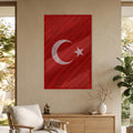 Dalgalı Çizgi Türk Bayrağı Cam Tablo – Cam Tablo