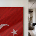 Dalgalı Çizgi Türk Bayrağı Cam Tablo – Cam Tablo