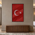 Dalgalı Çizgi Türk Bayrağı Cam Tablo – Cam Tablo