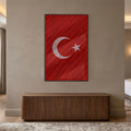 Dalgalı Çizgi Türk Bayrağı Cam Tablo – Cam Tablo