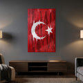 Yağlı Boya Türk Bayrağı Cam Tablo – Cam Tablo
