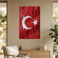 Yağlı Boya Türk Bayrağı Cam Tablo – Cam Tablo