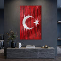 Yağlı Boya Türk Bayrağı Cam Tablo – Cam Tablo