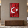 Yağlı Boya Türk Bayrağı Cam Tablo – Cam Tablo