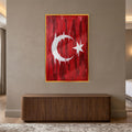 Yağlı Boya Türk Bayrağı Cam Tablo – Cam Tablo