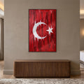 Yağlı Boya Türk Bayrağı Cam Tablo – Cam Tablo