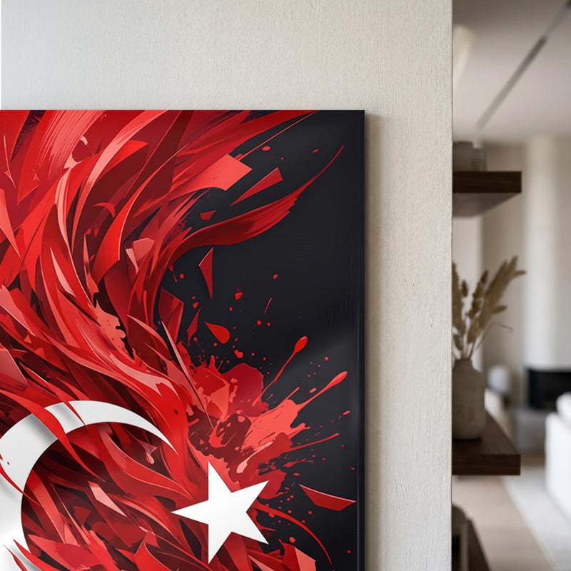 Alev Türk Bayrağı Cam Tablo – Cam Tablo