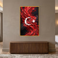Alev Türk Bayrağı Cam Tablo – Cam Tablo