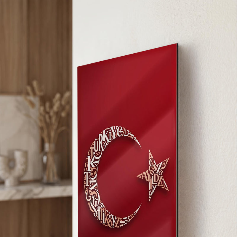 Tipografi Türkiye Altın Cam Tablo – Cam Tablo