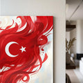 Suluboya Türk Bayrağı Cam Tablo – Cam Tablo
