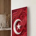Kıvrım Desen Türk Bayrağı Cam Tablo – Cam Tablo