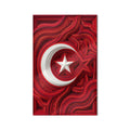 Kıvrım Desen Türk Bayrağı Cam Tablo – Cam Tablo