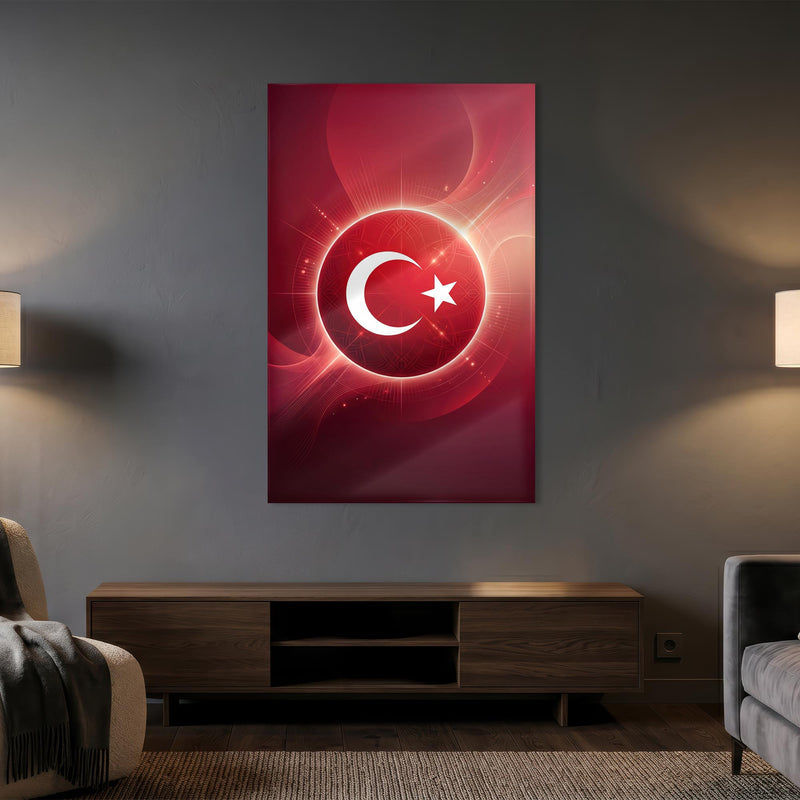 Işıyan Türk Bayrağı Cam Tablo – Cam Tablo