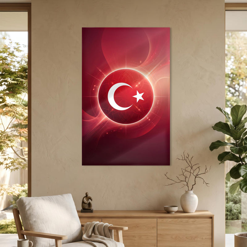 Işıyan Türk Bayrağı Cam Tablo – Cam Tablo