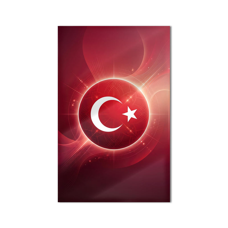 Işıyan Türk Bayrağı Cam Tablo – Cam Tablo