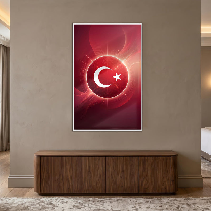 Işıyan Türk Bayrağı Cam Tablo – Cam Tablo