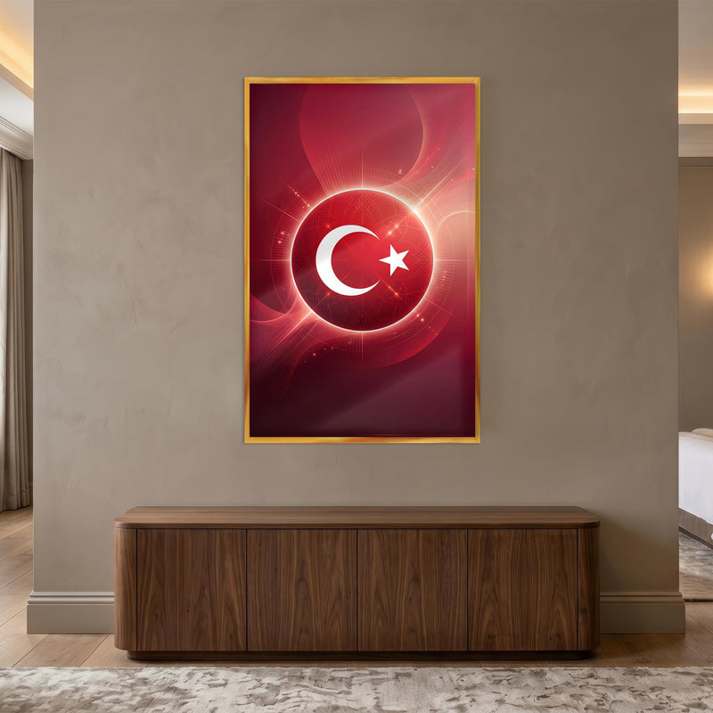 Işıyan Türk Bayrağı Cam Tablo – Cam Tablo