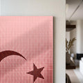 Halftone Nokta Desen Türk Bayrağı Cam Tablo – Cam Tablo