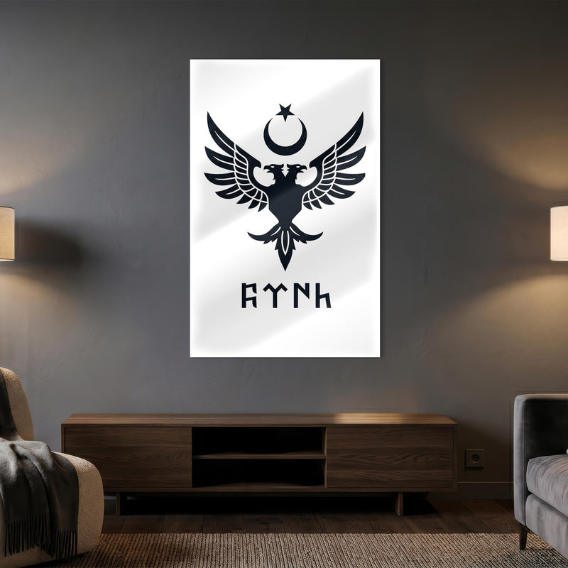 Çift Başlı Kartal Türk Bayrağı Cam Tablo – Cam Tablo