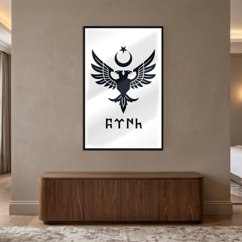 Çift Başlı Kartal Türk Bayrağı Cam Tablo – Cam Tablo