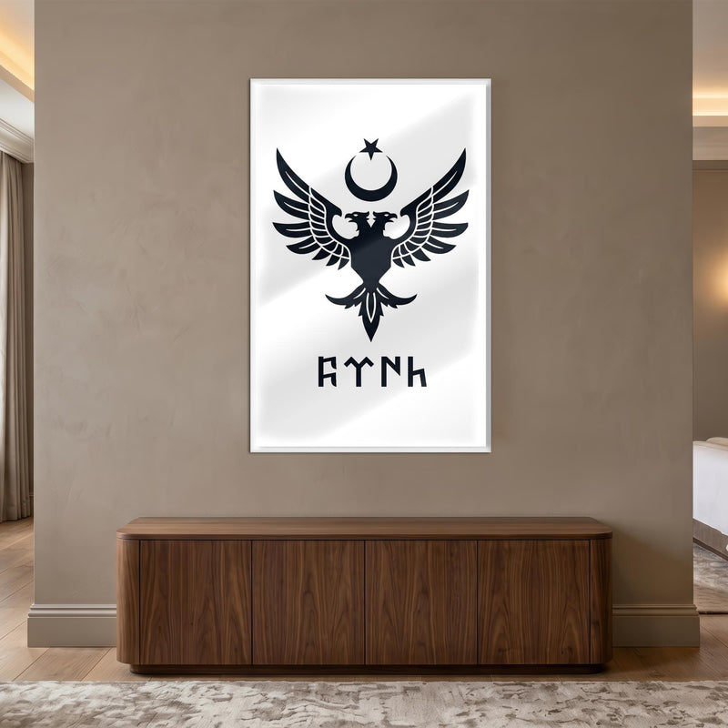 Çift Başlı Kartal Türk Bayrağı Cam Tablo – Cam Tablo