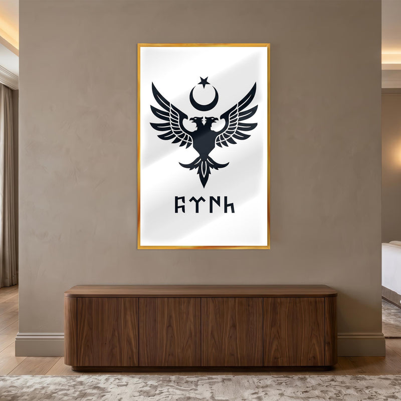 Çift Başlı Kartal Türk Bayrağı Cam Tablo – Cam Tablo