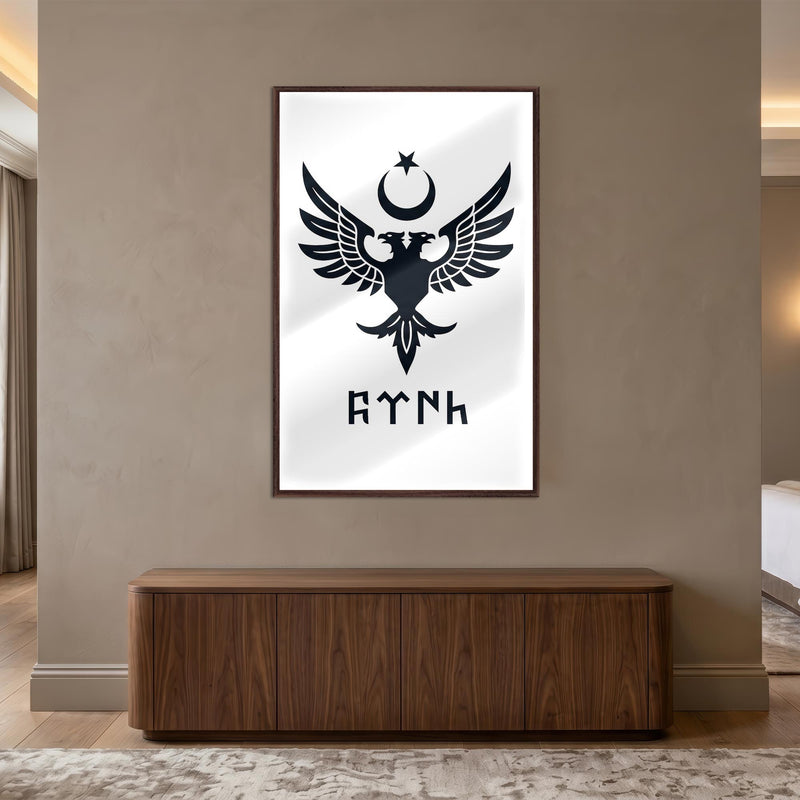 Çift Başlı Kartal Türk Bayrağı Cam Tablo – Cam Tablo