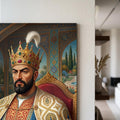 Osmanlı Sultanı Taht Portre Cam Tablo Ortam Görseli